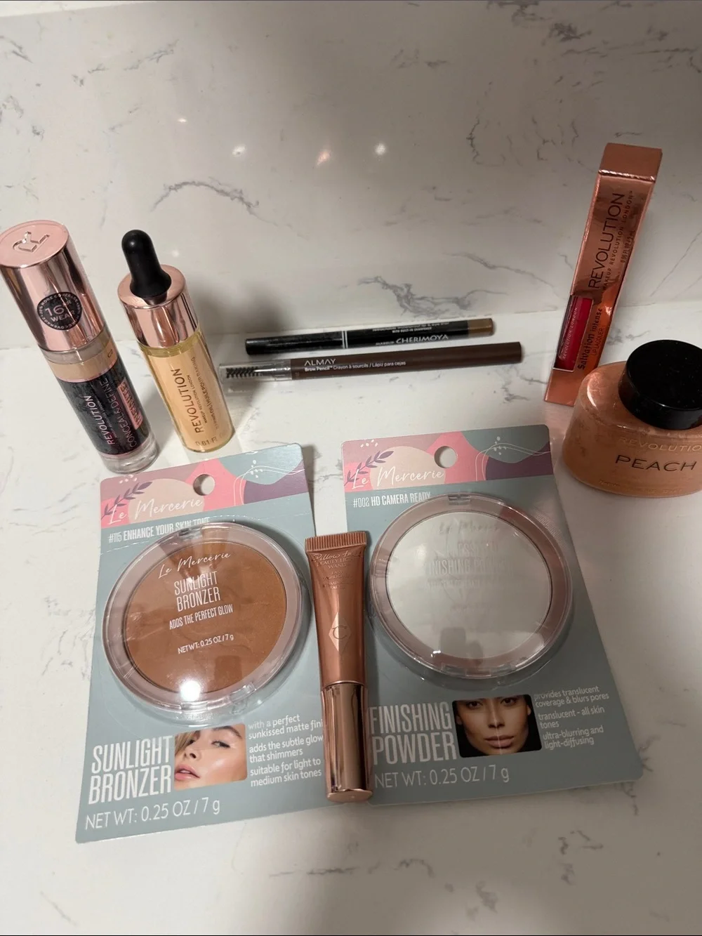 ALL NEW SEALED Makeup Bundle Bronzer Concealer Brow Pencil Lip Lacquer Eyeliner